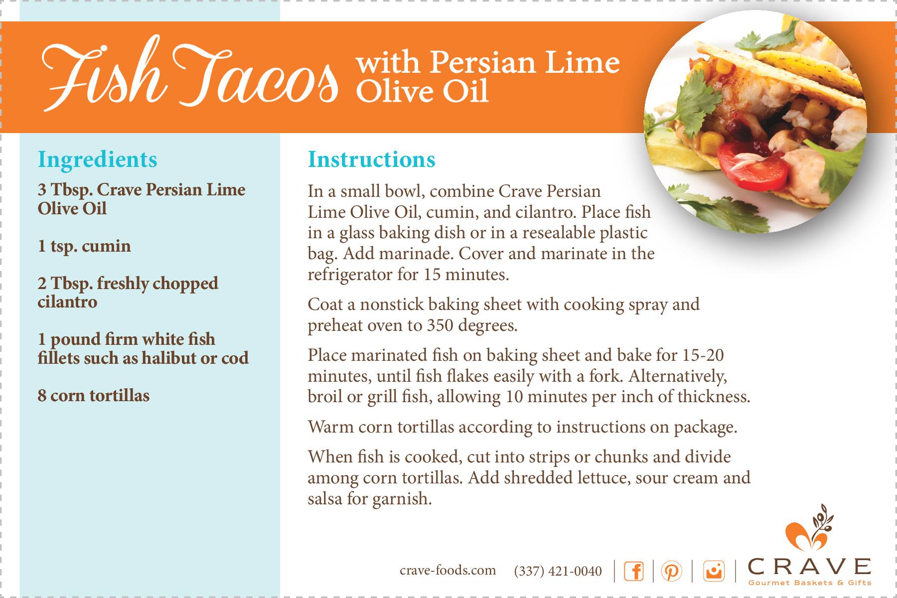Fish Tacos with Persian Lime Olive Oil