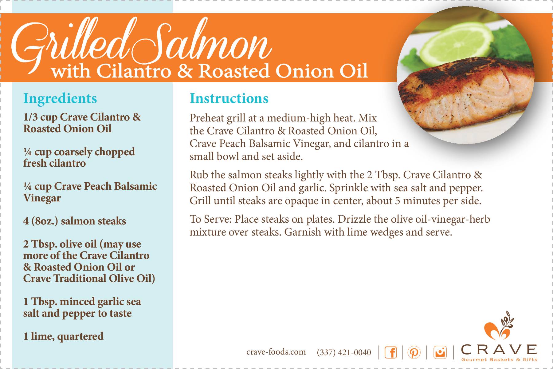 Salmon Cilantro Roasted Onion Oil